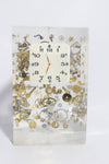 Exploded Clock Parts Acrylic Sculpture in Manner of Pierre Giraudon