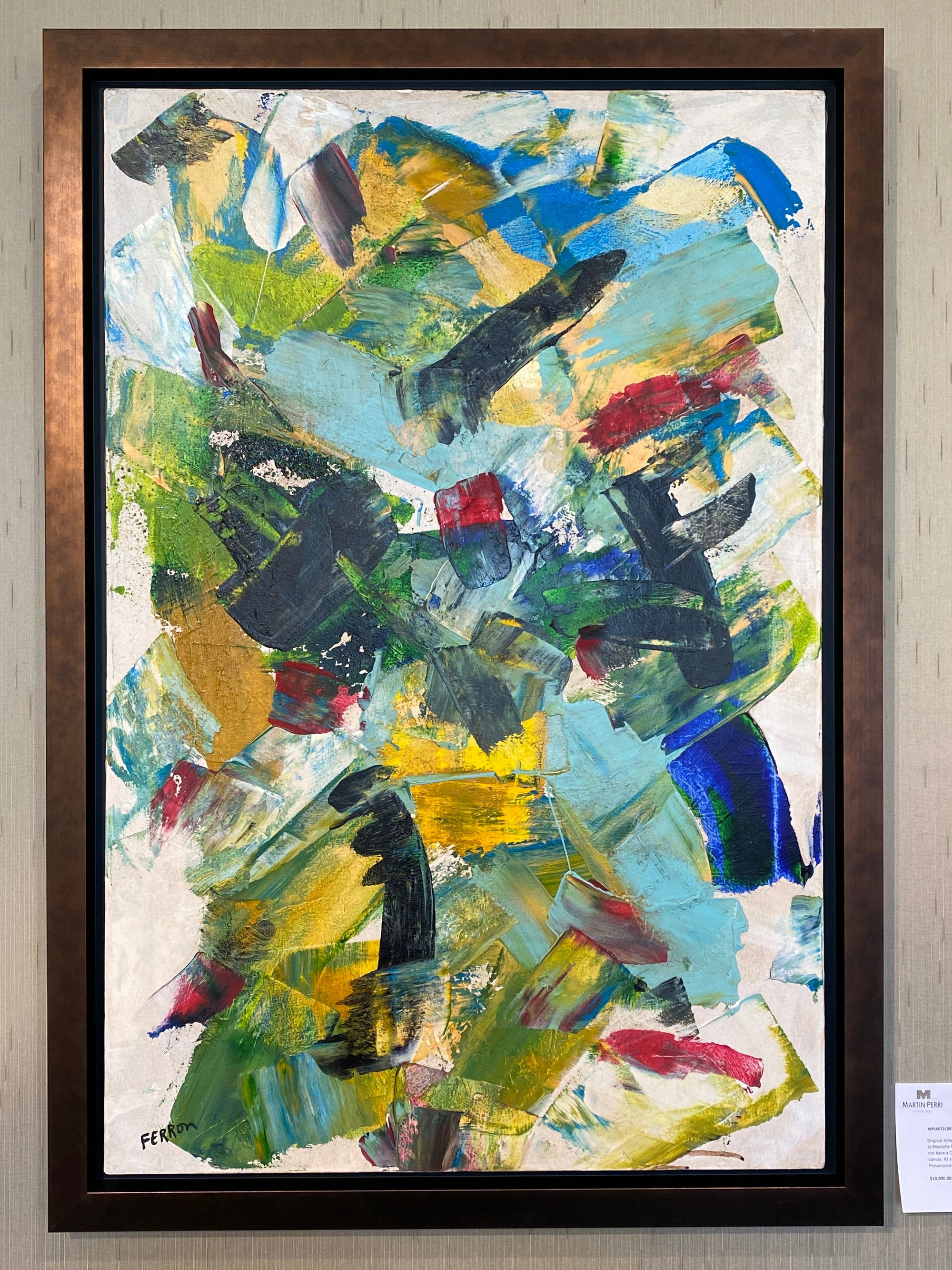 Abstract Artwork Marcelle Ferron Oil Canvas