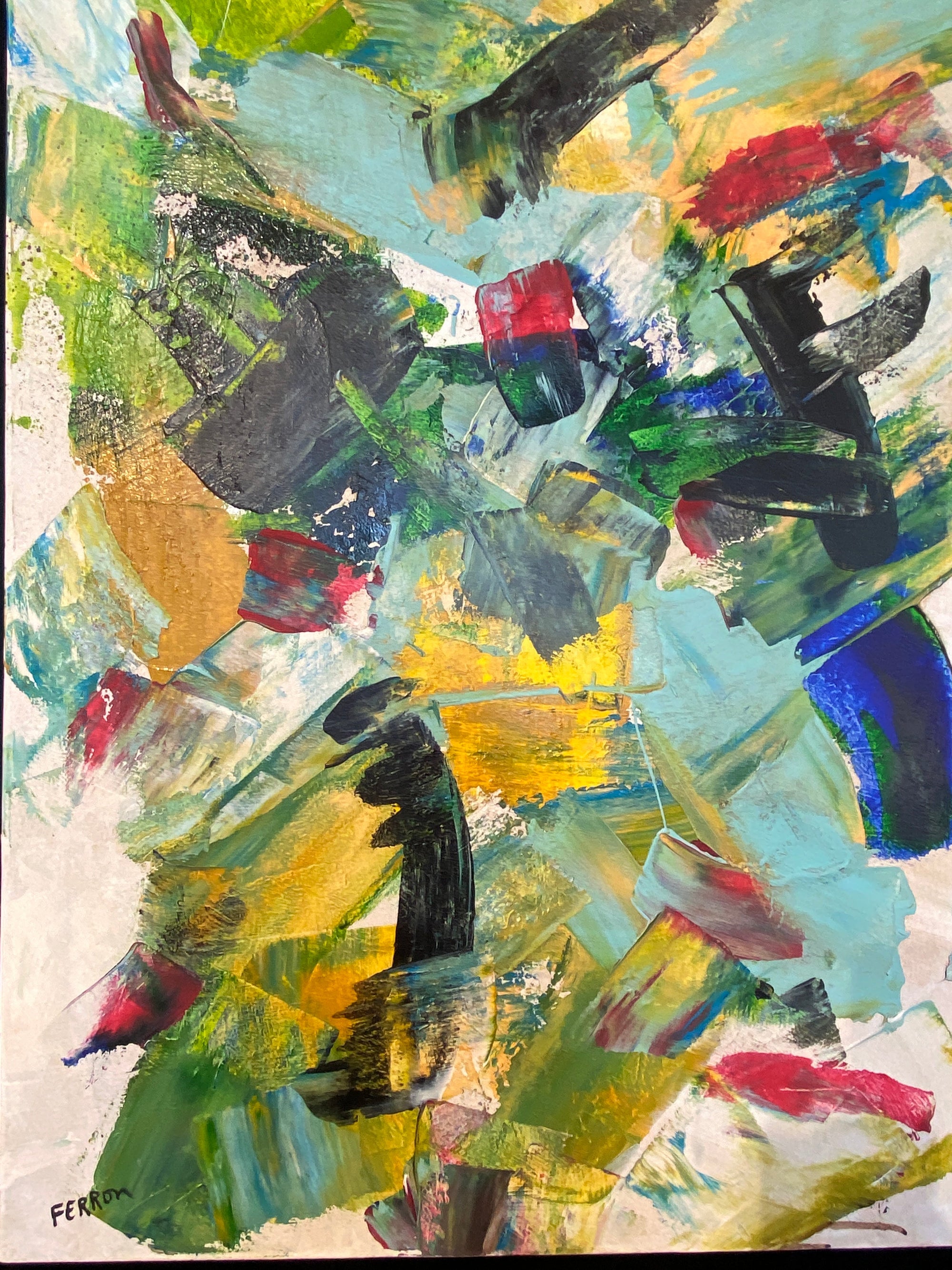 Abstract Artwork Marcelle Ferron Oil Canvas