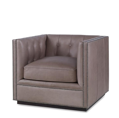 Modern Chesterfield Leather Chair, Martin Perri Interiors