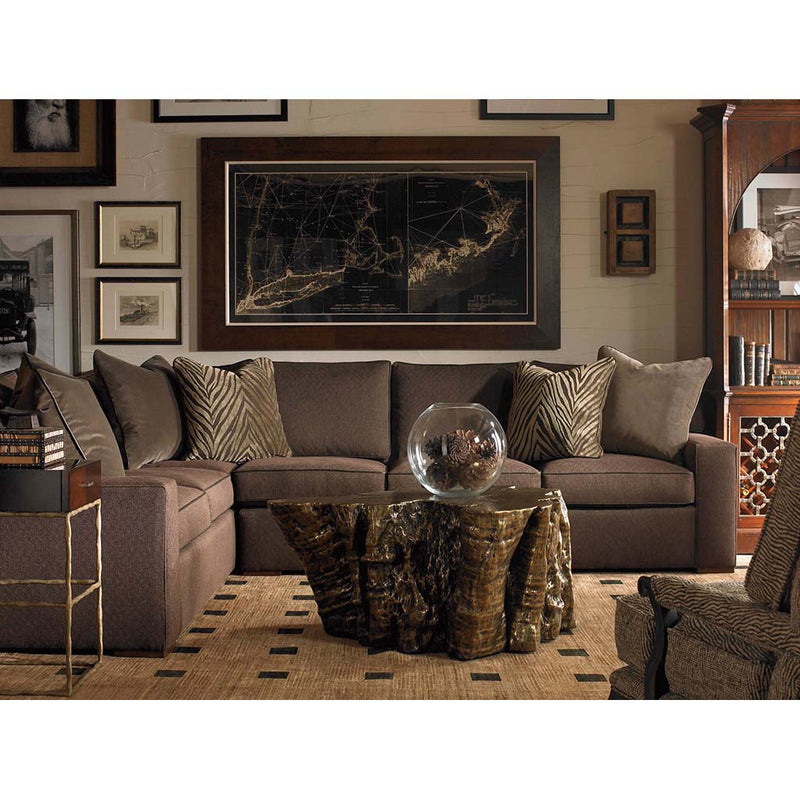 Century Furniture SF5310, Bronze Tree Trunk Base Cocktail Table