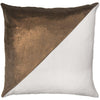 Throw Pillow Lux Copper and Slubby Linen Bone