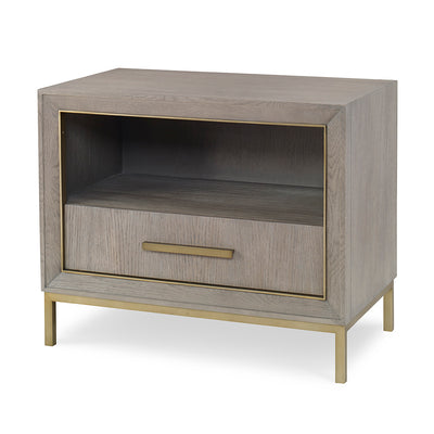 Century Furniture MN5755, Modern Open Shelf Nighstand