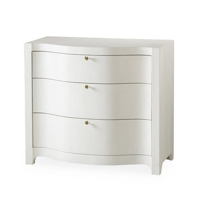 Century Furniutre MN5777 Contemporary White Chest of Drawers bow front