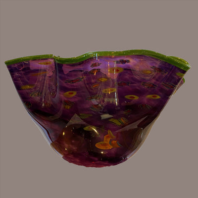 Glass Blown Bowl Signed by Artist