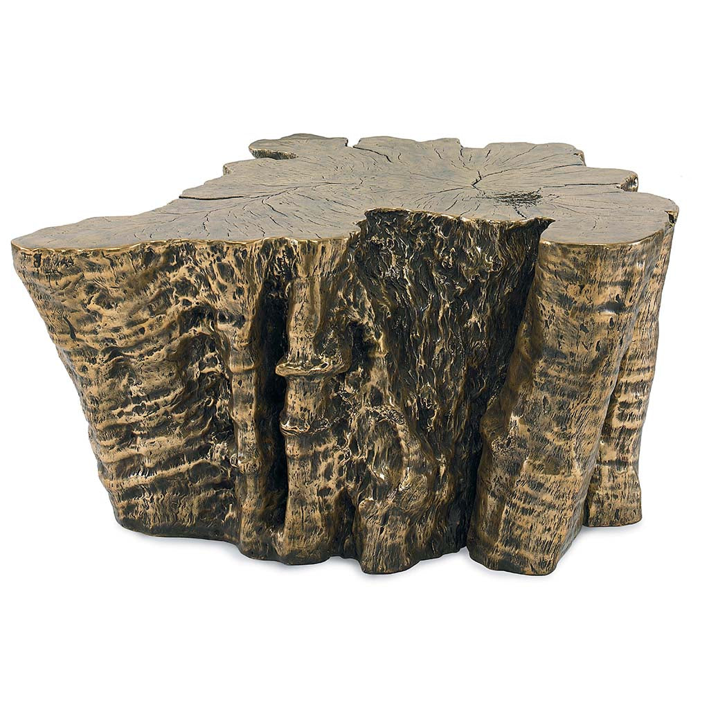 Century Furniture SF5310, Bronze Tree Trunk Base Cocktail Table