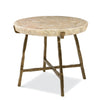 Century SF5329, Accent Table Crystal top with Bronze Metal Base.