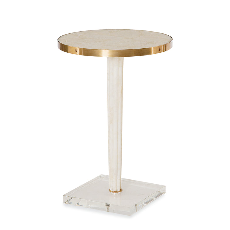 Century Furniture SF5487, Inlaid Crystal Accent Table with Acrylic Base