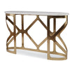 Century Furniture SF5676, White Marble with Freeform Bronze Base Console
