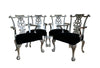 Silver Leaf Arm Chairs Set of 4