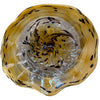 Blown Glass Wall Plate Yellow Black